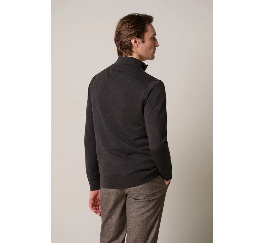 Profuomo Half Zip Pullover Wol Dark Brown (PP2J00014C)