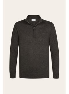 Profuomo Half Zip Pullover Wol Dark Brown (PP2J00014C)