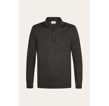 Profuomo Half Zip Pullover Wol Dark Brown (PP2J00014C)
