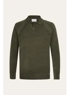 Profuomo Longsleeve Polo Chenille Green (PPXJ30036B)