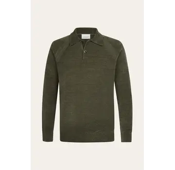 Profuomo Longsleeve Polo Chenille Green (PPXJ30036B)
