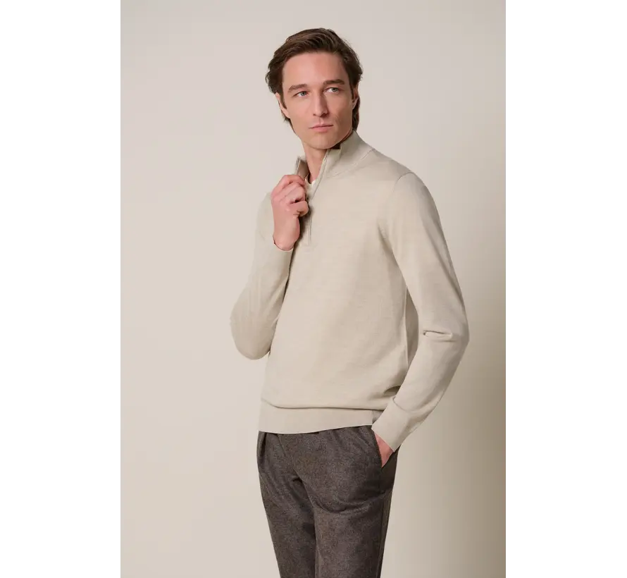 Profuomo Half Zip Pullover Wol Beige (PP2J00014D)
