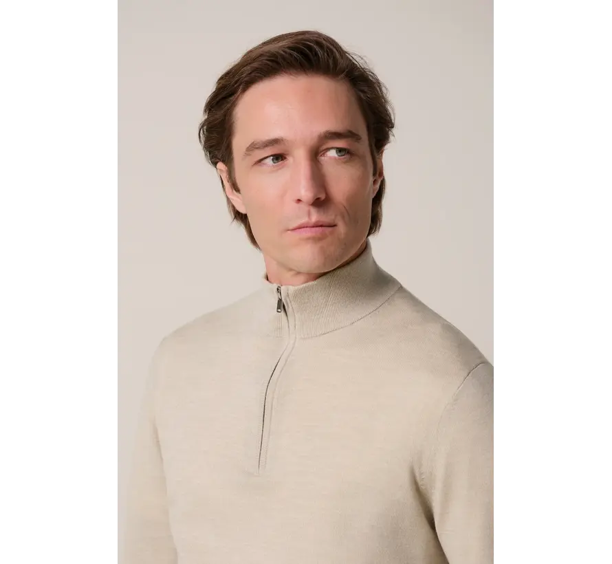 Profuomo Half Zip Pullover Wol Beige (PP2J00014D)