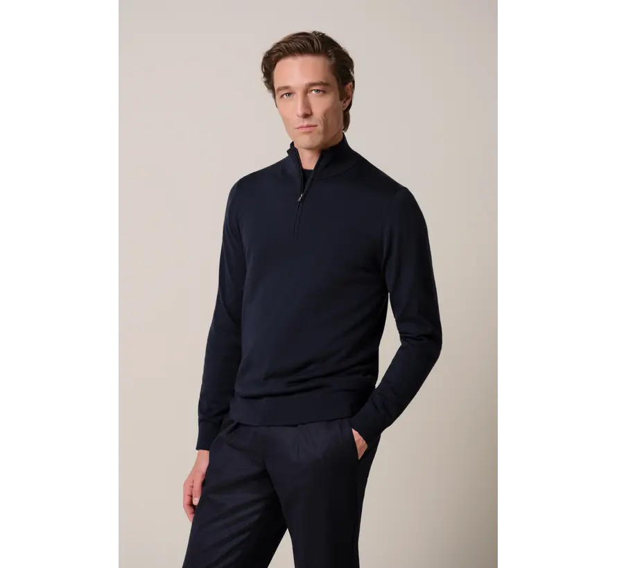 Profuomo Half Zip Pullover Wol Navy (PP2J00014A)