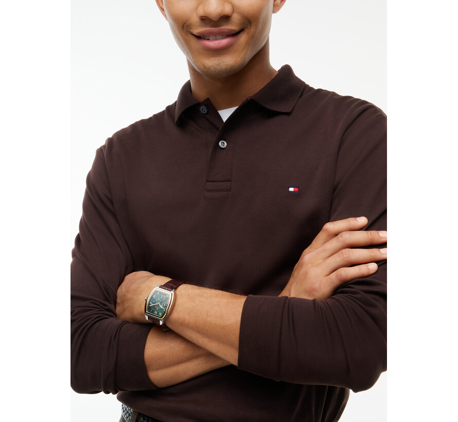 Tommy Hilfiger Longsleeve Polo Liquid Cotton Chocolate (MW0MW37317 - HJT)