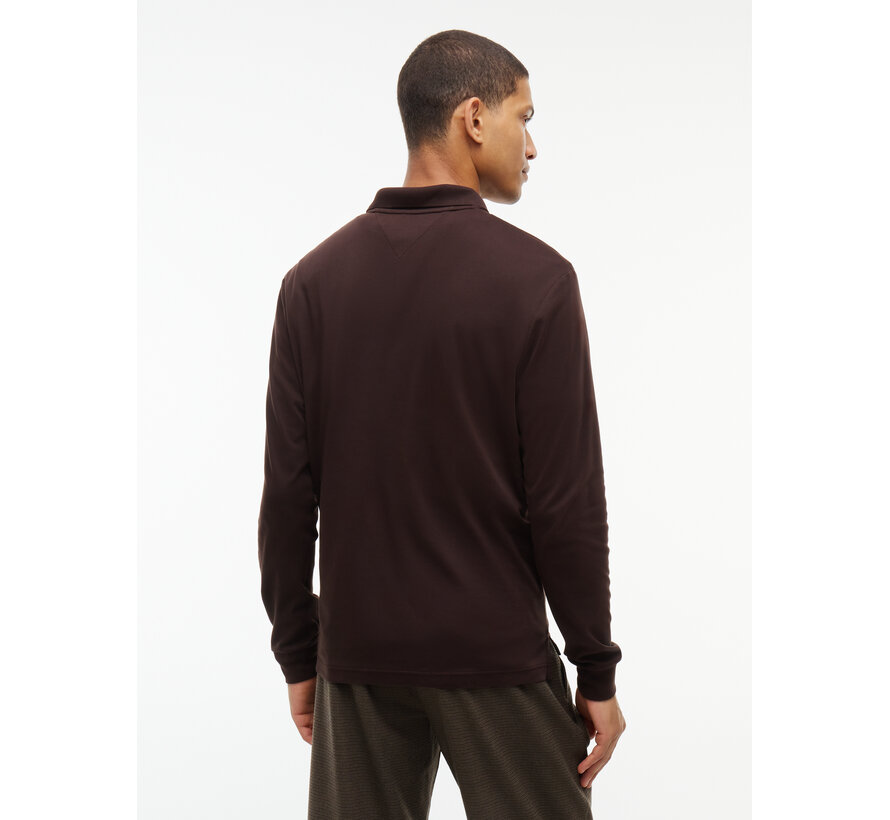 Tommy Hilfiger Longsleeve Polo Liquid Cotton Chocolate (MW0MW37317 - HJT)