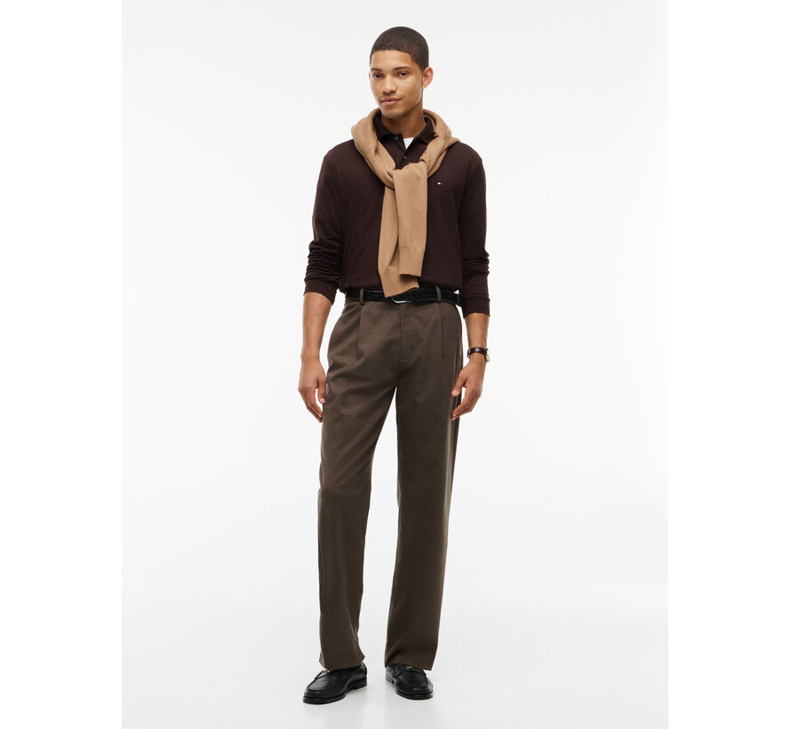 Tommy Hilfiger Longsleeve Polo Liquid Cotton Chocolate (MW0MW37317 - HJT)