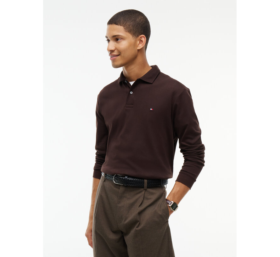Tommy Hilfiger Longsleeve Polo Liquid Cotton Chocolate (MW0MW37317 - HJT)
