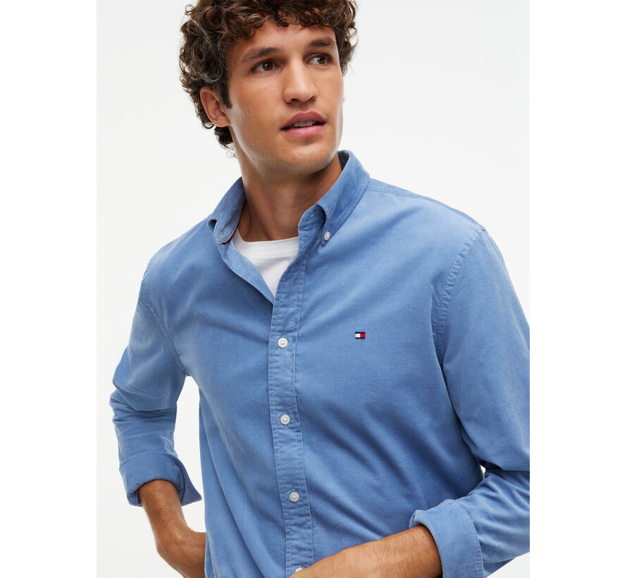 Tommy Hilfiger Overhemd Corduroy Solid Regular Fit Brisk Blue (MW0MW40486 - C2B)