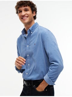 Tommy Hilfiger Tommy Hilfiger Overhemd Corduroy Solid Regular Fit Brisk Blue (MW0MW40486 - C2B)