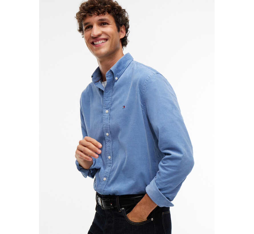 Tommy Hilfiger Overhemd Corduroy Solid Regular Fit Brisk Blue (MW0MW40486 - C2B)