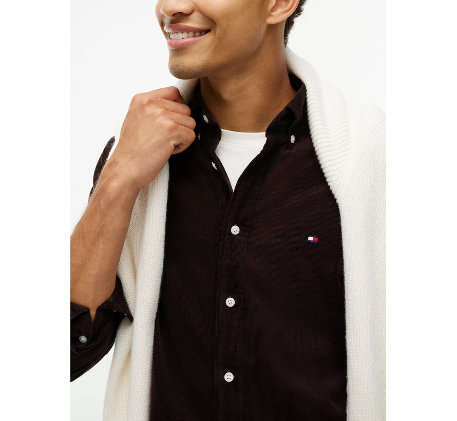 Tommy Hilfiger Overhemd Corduroy Solid Regular Fit Chocolate (MW0MW40486 - HJT)