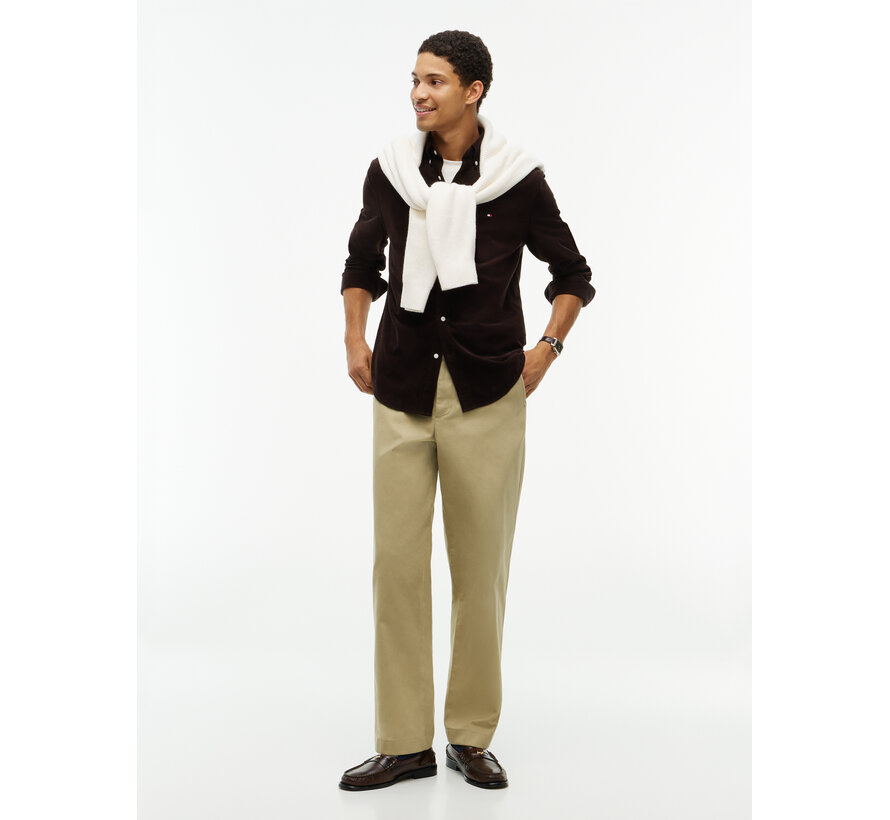 Tommy Hilfiger Overhemd Corduroy Solid Regular Fit Chocolate (MW0MW40486 - HJT)