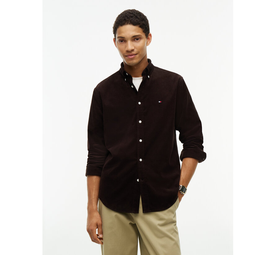 Tommy Hilfiger Overhemd Corduroy Solid Regular Fit Chocolate (MW0MW40486 - HJT)