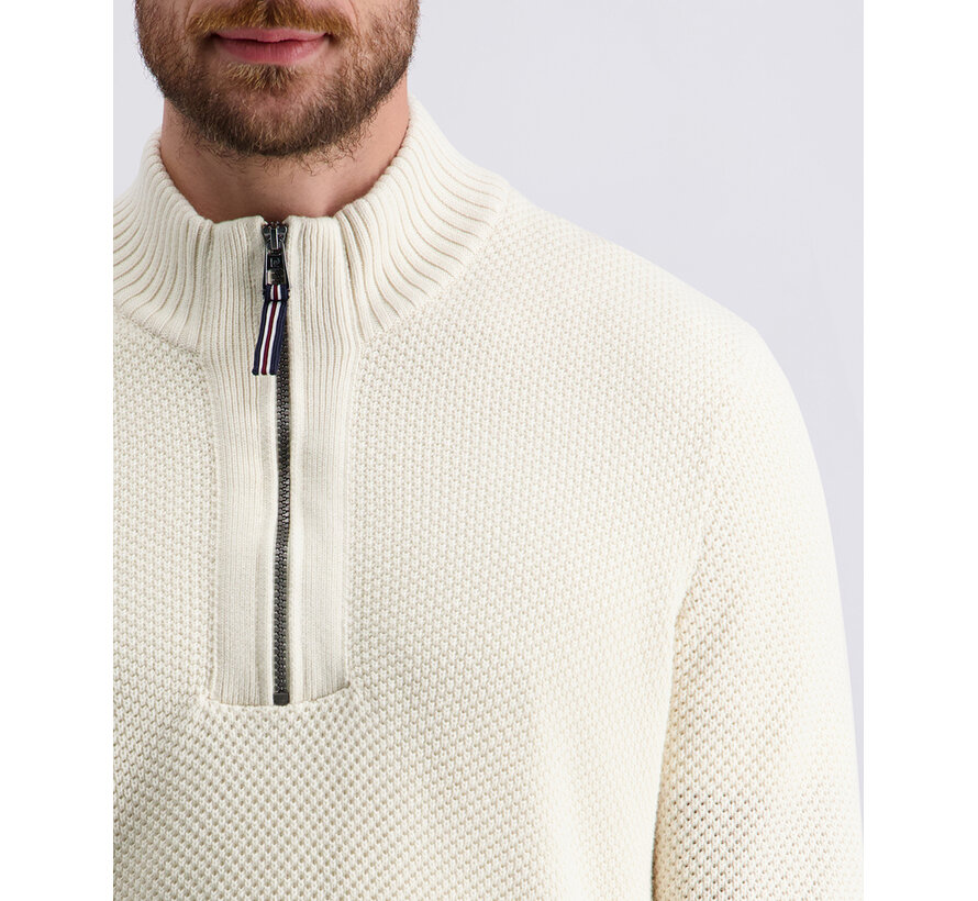 Pierre Cardin Half Zip Trui Offwhite (51502.5114 - 1009)