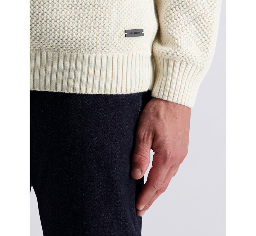 Pierre Cardin Half Zip Trui Offwhite (51502.5114 - 1009)