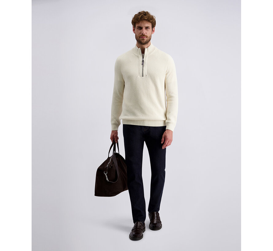 Pierre Cardin Half Zip Trui Offwhite (51502.5114 - 1009)