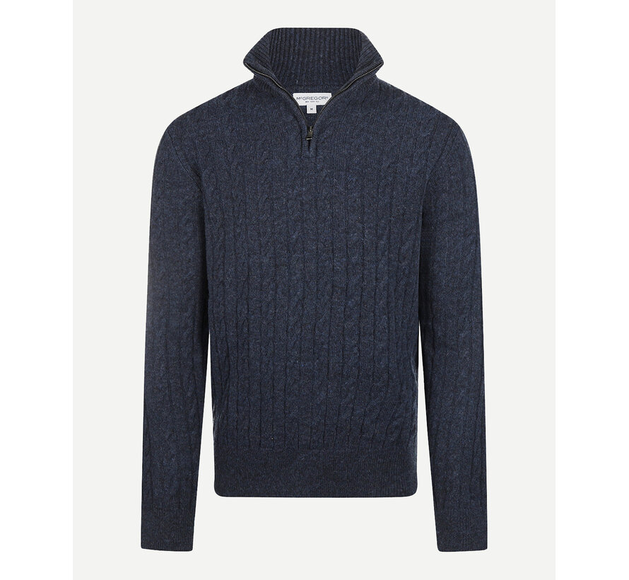 McGregor Half Zip Trui Cable Lamswol Navy (MM262.1204.02 - 2100)