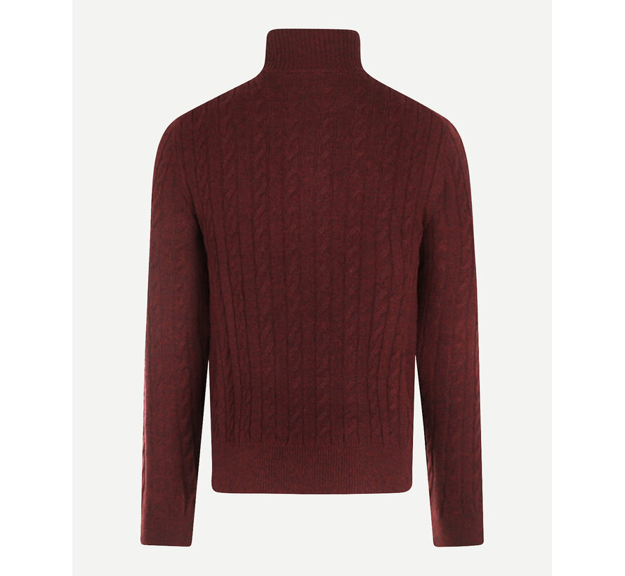 McGregor Half Zip Trui Cable Lamswol Burgundy (MM262.1204.02 - 4215)