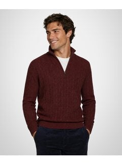 McGregor Half Zip Trui Cable Lamswol Burgundy (MM262.1204.02 - 4215)