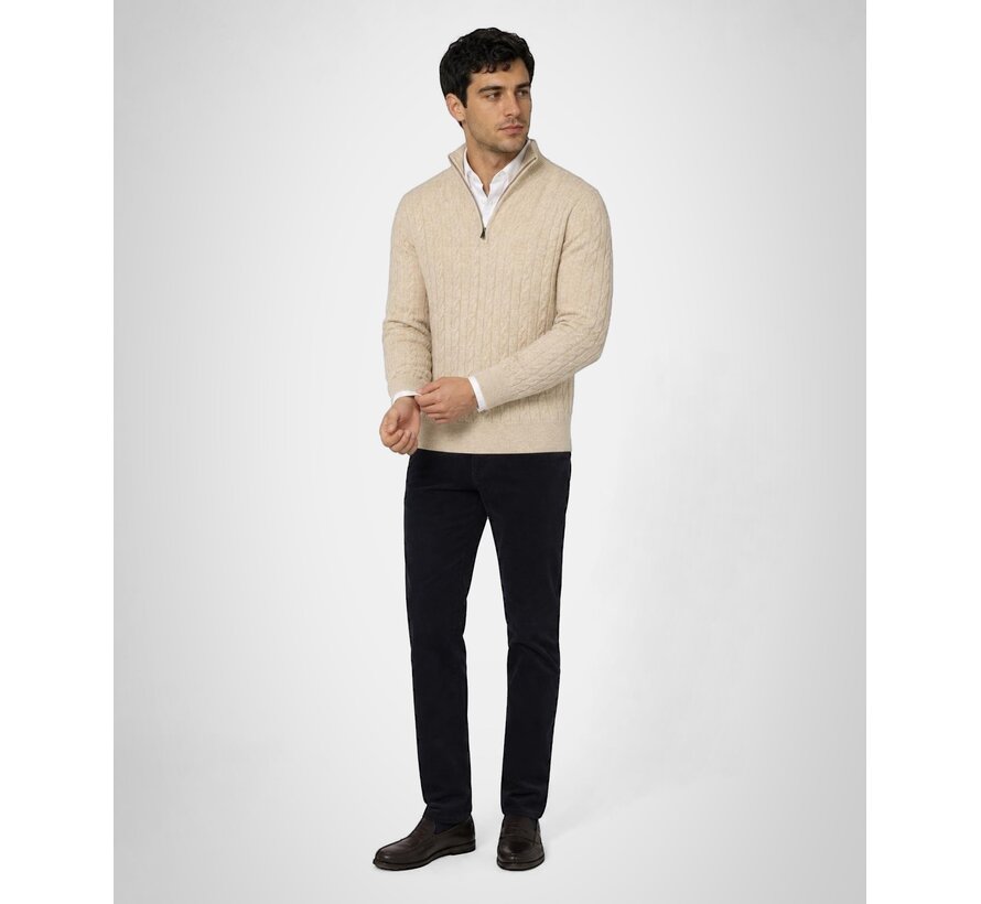 McGregor Half Zip Trui Cable Lamswol Stone (MM262.1204.02 - 9205)