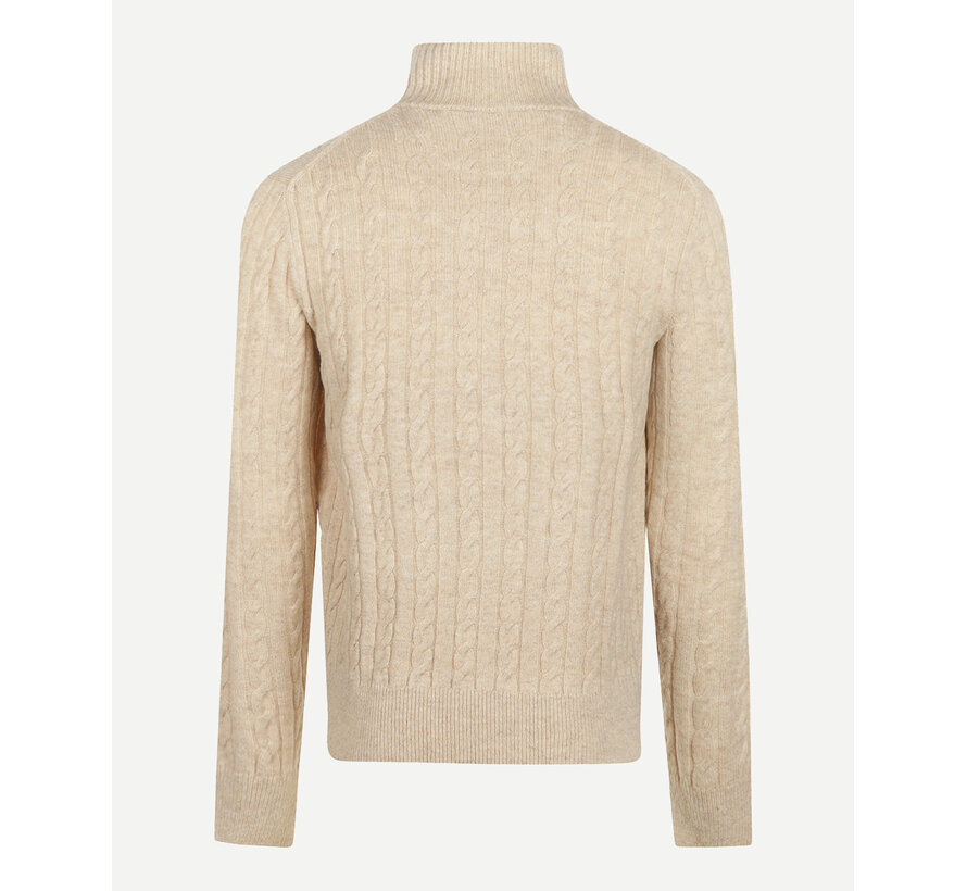 McGregor Half Zip Trui Cable Lamswol Stone (MM262.1204.02 - 9205)