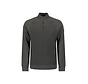 No Excess Trui Half Zip Solid Relief Knit Dark Grey (26231107 - 023)