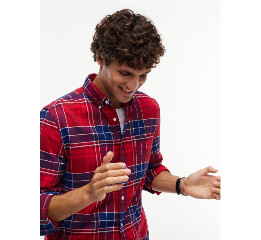 Tommy Hilfiger Overhemd Flannel Regular Fit Red Check (MW0MW44592 - 0QJ)