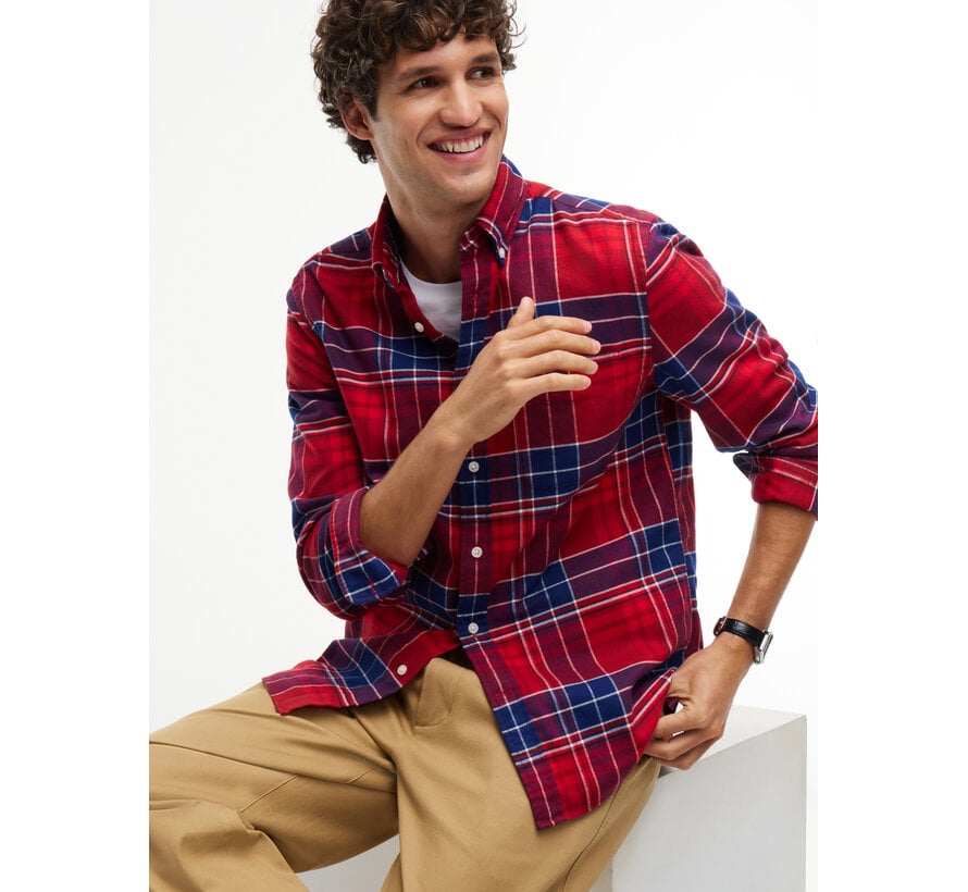 Tommy Hilfiger Overhemd Flannel Regular Fit Red Check (MW0MW44592 - 0QJ)