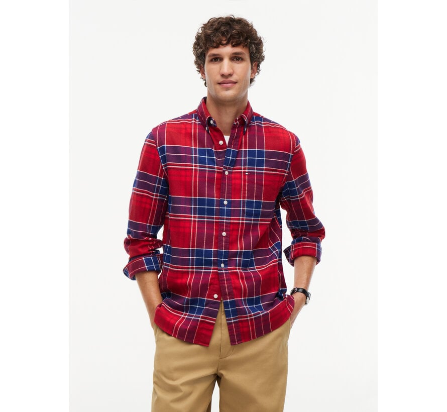 Tommy Hilfiger Overhemd Flannel Regular Fit Red Check (MW0MW44592 - 0QJ)