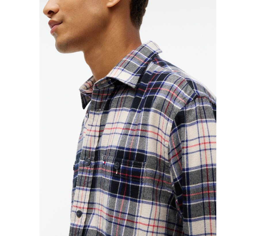 Tommy Hilfiger Overhemd Tartan Flannel Ivory Check (MW0MW44611 - 0QY)