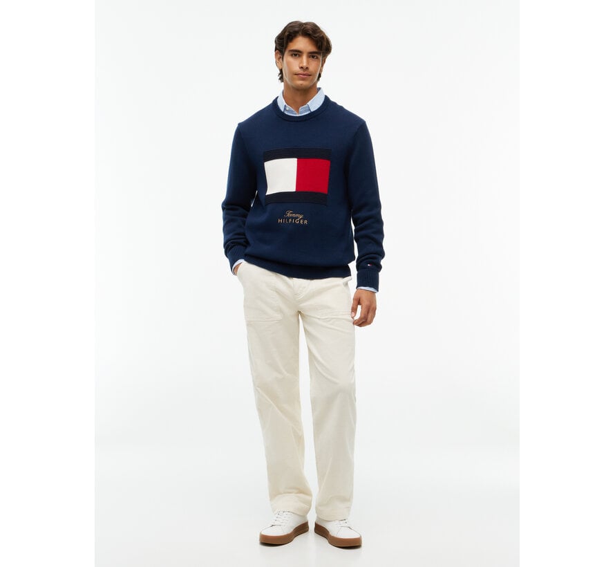 Tommy Hilfiger Crew Neck Trui Flag Navy (MW0MW44816 - DCC)