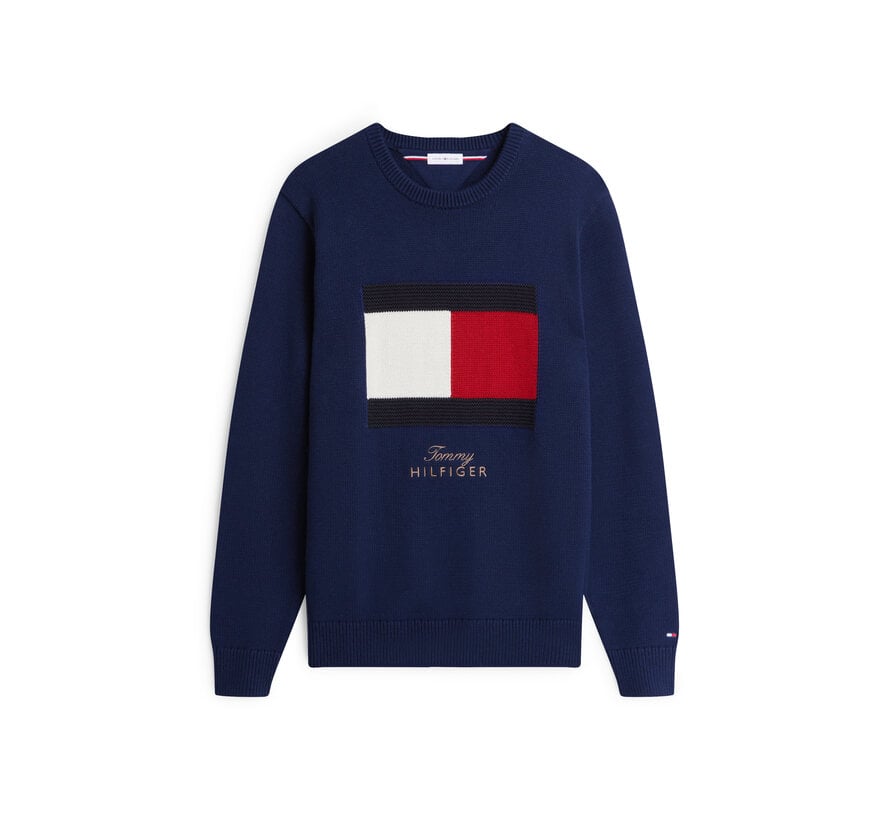 Tommy Hilfiger Crew Neck Trui Flag Navy (MW0MW44816 - DCC)