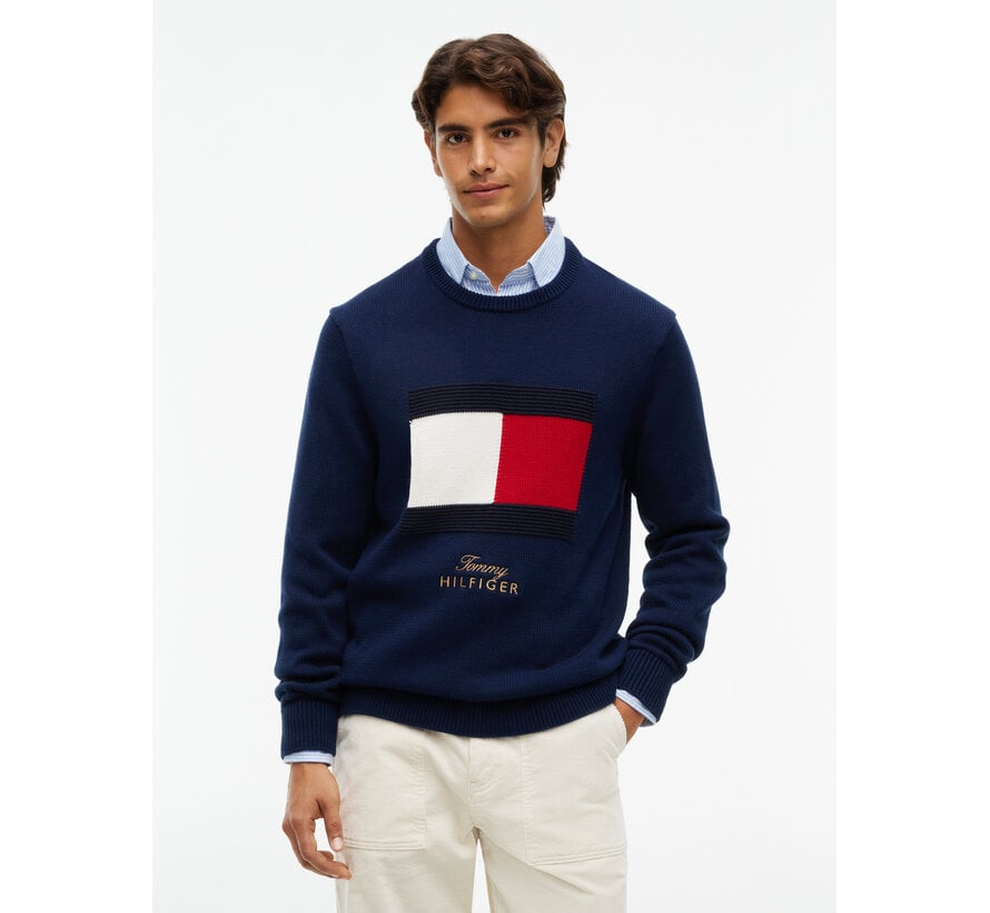 Tommy Hilfiger Crew Neck Trui Flag Navy (MW0MW44816 - DCC)