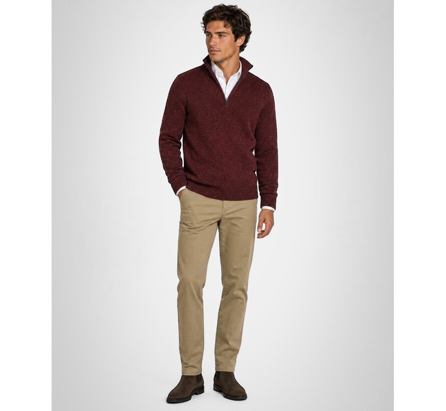 McGregor Trui Zip Mock Fishermans Burgundy (MM262.1204.04 - 4215)