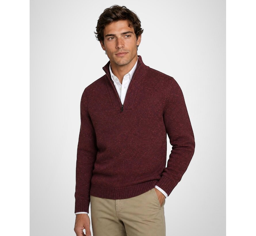 McGregor Trui Zip Mock Fishermans Burgundy (MM262.1204.04 - 4215)