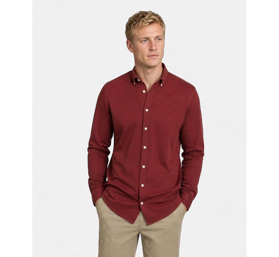 McGregor Overhemd Pique Stretch Burgundy (MM262.6001.01 - 4215)