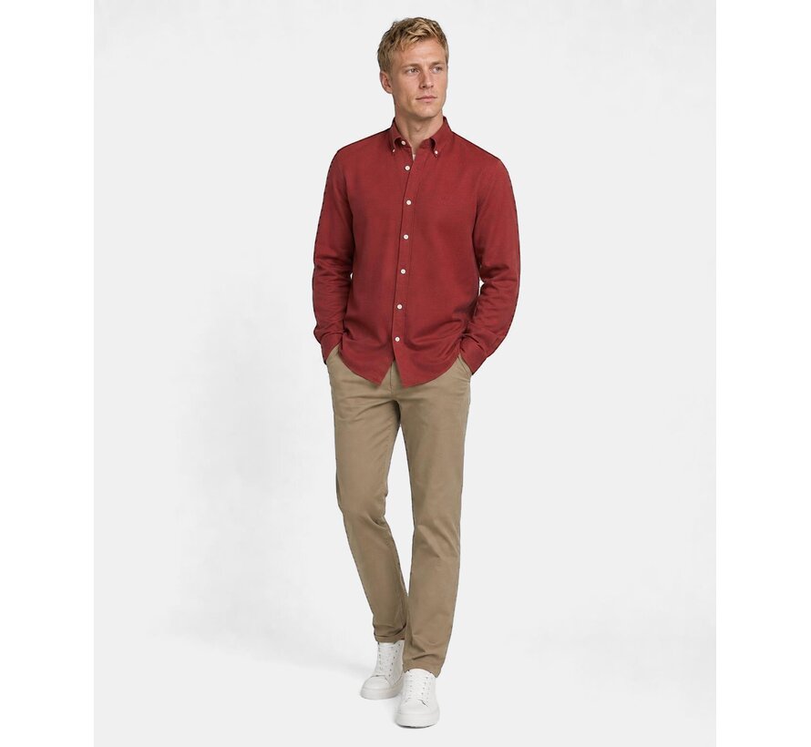 McGregor Overhemd Pique Stretch Burgundy (MM262.6001.01 - 4215)