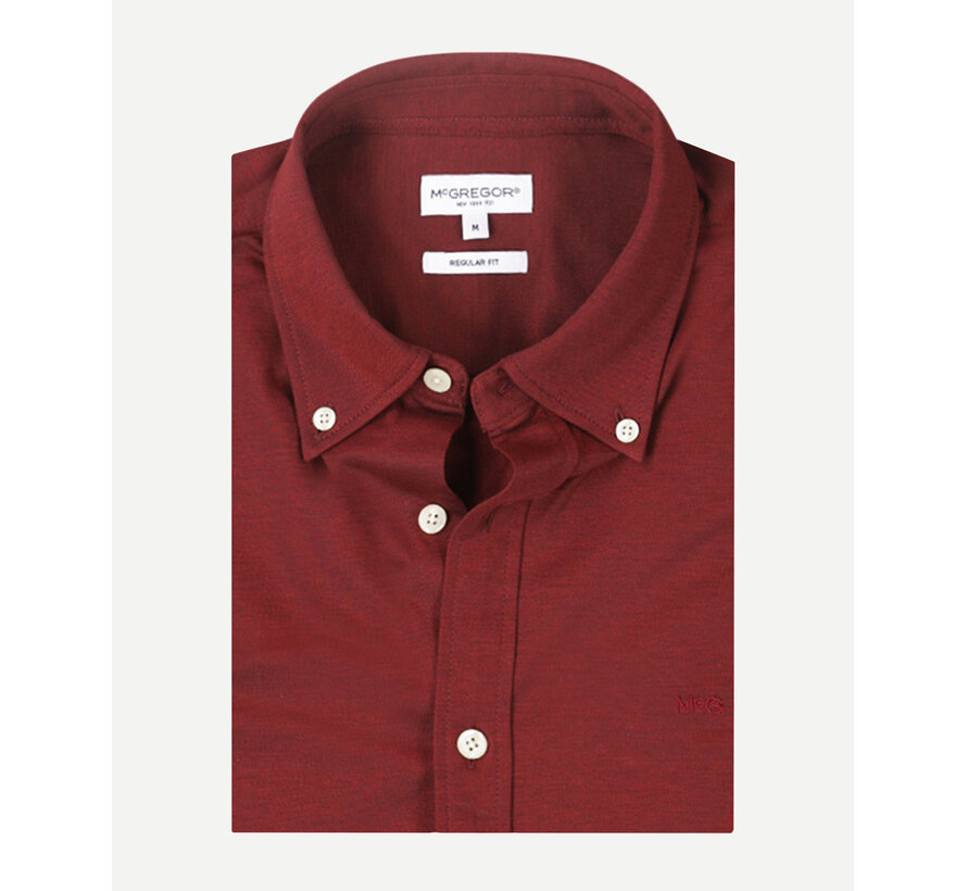 McGregor Overhemd Pique Stretch Burgundy (MM262.6001.01 - 4215)