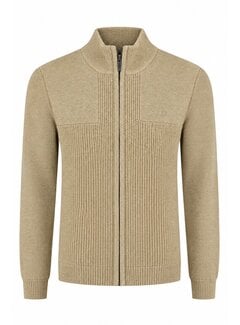 Fellows United Fellows United Vest Cardigan Plated Rib Structure Mid Brown/Bronze (62.1115 - 145)