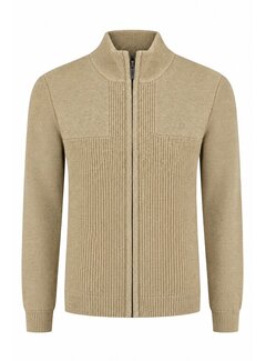 Fellows United Vest Cardigan Plated Rib Structure Mid Brown/Bronze (62.1115 - 145)