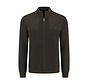 Fellows United Vest Cardigan Plated Rib Structure Dark Brown (62.1115 - 141)