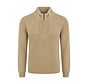 Fellows United Trui Half Zip Plated Rib Structure Mid Brown/Bronze (62.1116 -145)