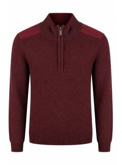 Fellows United Fellows United Pullover Half Zip Twill Placket Red (62.1142 - 181)