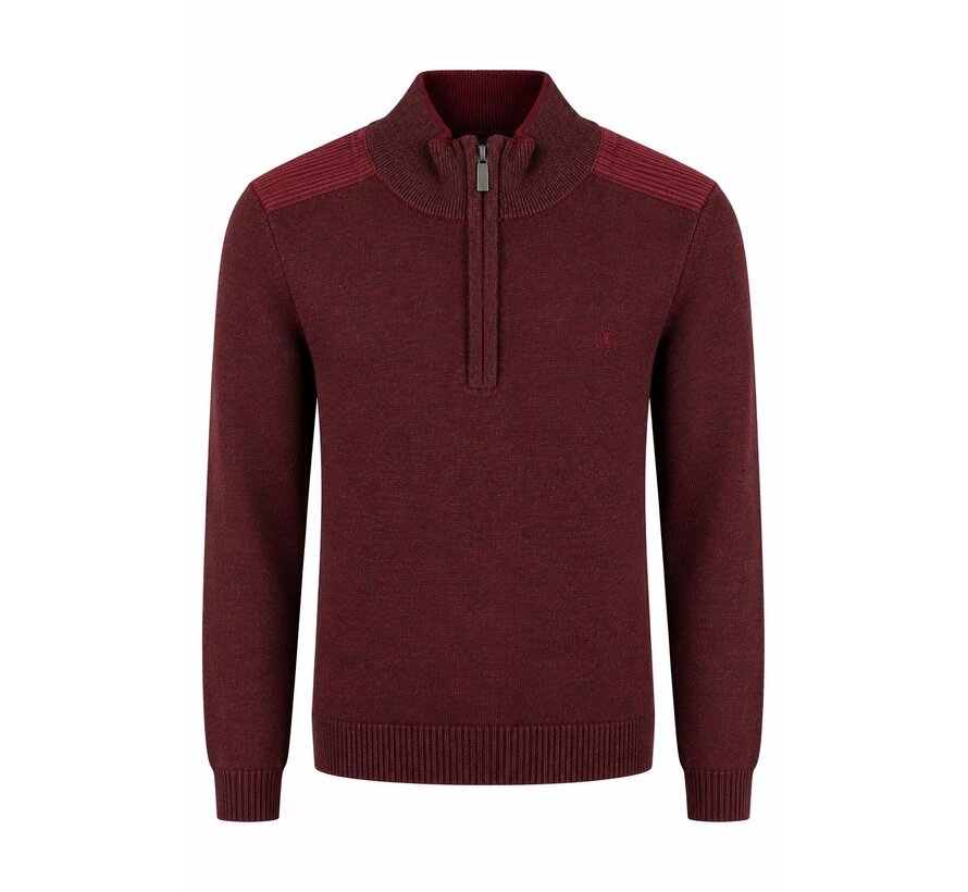 Fellows United Pullover Half Zip Twill Placket Red (62.1142 - 181)