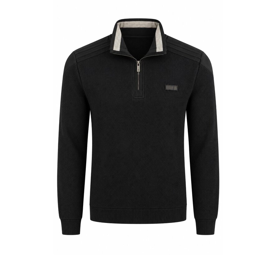 Fellows United Trui Half Zip Structure Navy (62.2618 - 110)