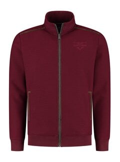 Fellows United Fellows United Vest Cardigan Striper Jacquard Bordeaux (62.2635 - 180)