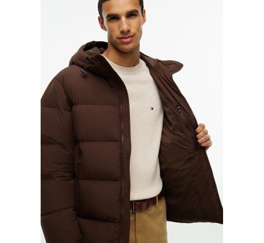Tommy Hilfiger Winterjas Down Hooded Puffer Dark Coffee (MW0MW45303 - GOP)