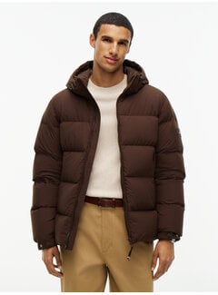 Tommy Hilfiger Tommy Hilfiger Winterjas Down Hooded Puffer Dark Coffee (MW0MW45303 - GOP)