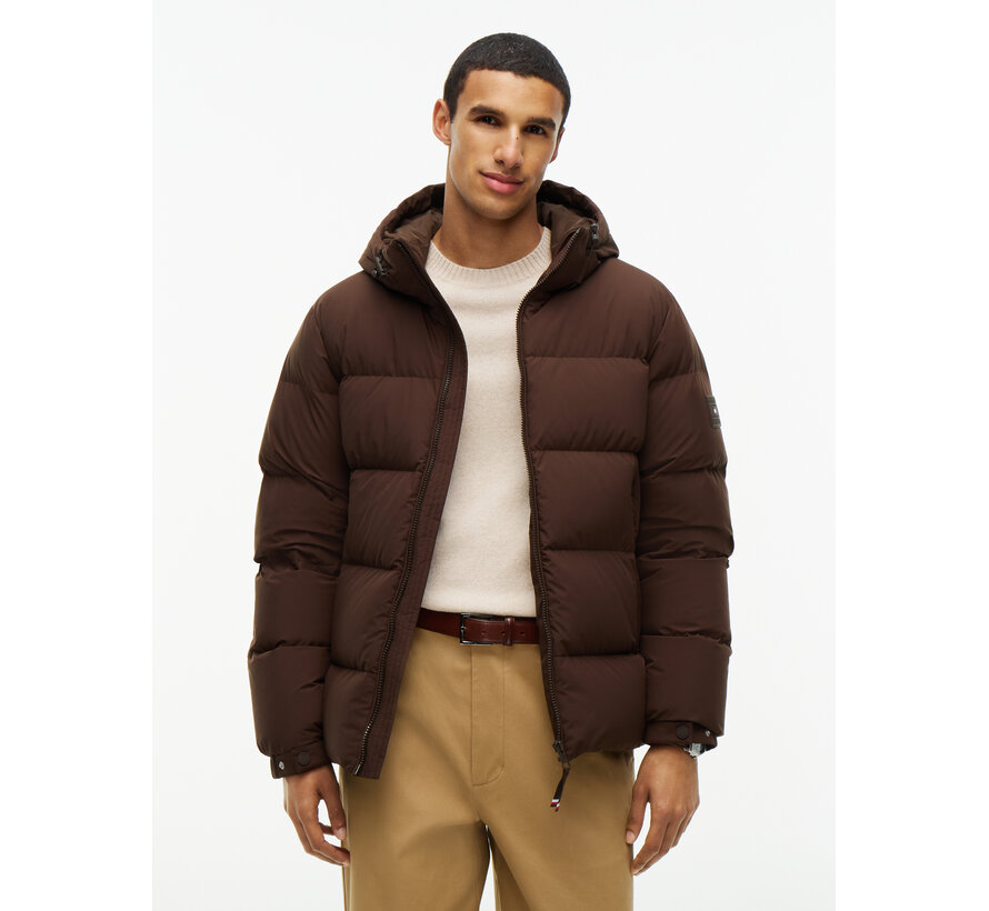 Tommy Hilfiger Winterjas Down Hooded Puffer Dark Coffee (MW0MW45303 - GOP)